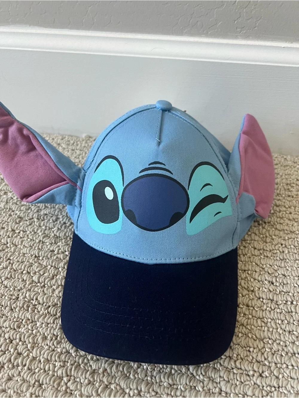 Cute Stitch Character Baseball Cap in Light Blue & Navy NWT $12